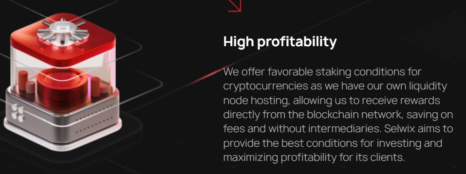 ​​​​​​​Selwix offer favorable staking conditions for cryptocurrencies